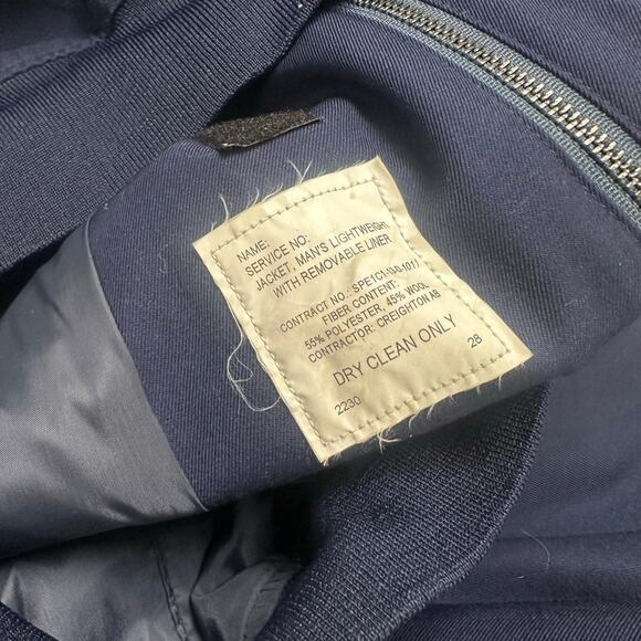 Vintage 90s Defense Logistics Agency DLA Men 46R Wool Military Bomber Jacket USA - Picture 5 of 8